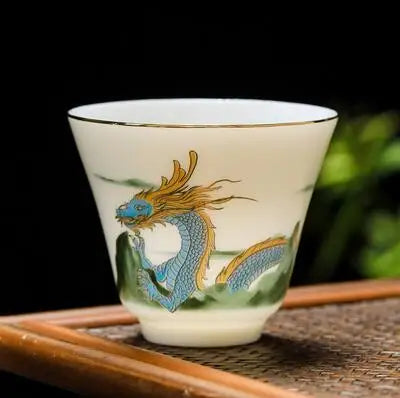White Porcelain Tea Cup, Single Cup, Lanolin Jade Kungfu Tea Cup, Master Cup, Handmade White Ceramic Drinkware, 24Styles