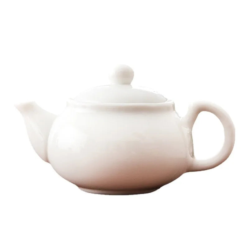 White Porcelain Teapot Chinese Ceramic Tea Infuser Handmade Filter Xishi Pot Traditional Porcelain Tea Set