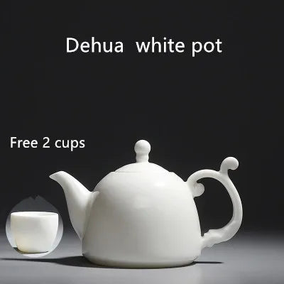 White Porcelain Teapot Dehua Ceramic Handmade kungfu Black Tea Green Tea Set Filter Household Tea Maker Free Shipping