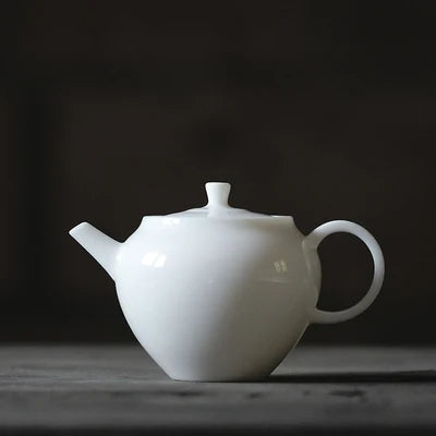 White Porcelain Teapot Dehua White Filter Pot Tea Ceremony Home Office Kungfu Da Hong Pao Pure Black Teaware Free Shipping