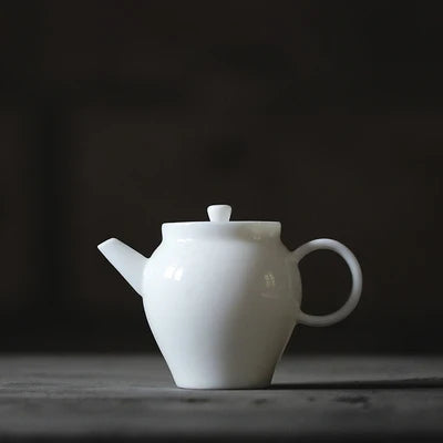 White Porcelain Teapot Dehua White Filter Pot Tea Ceremony Home Office Kungfu Da Hong Pao Pure Black Teaware Free Shipping