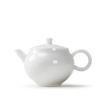 White Porcelain Teapot Dehua White Filter Pot Tea Ceremony Home Office Kungfu Da Hong Pao Pure Black Teaware Free Shipping