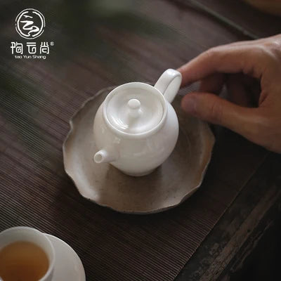 White Porcelain Teapot Dehua White Filter Pot Tea Ceremony Home Office Kungfu Da Hong Pao Pure Black Teaware Free Shipping