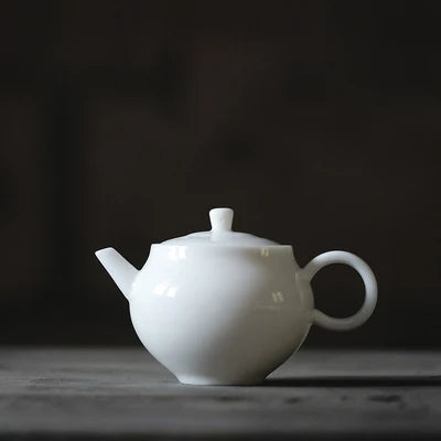 White Porcelain Teapot Dehua White Filter Pot Tea Ceremony Home Office Kungfu Da Hong Pao Pure Black Teaware Free Shipping