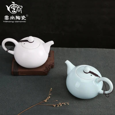 White Porcelain Teapot Jingdezhen Xi Shi pot Japanese Tea Ceremony Home Office Kungfu Pure Oolong Green Teaware Free Shipping