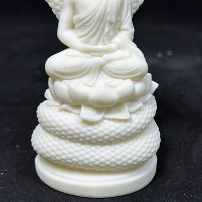 White Python Buddha Small Statue Resin Art Sculpture Chinese Feng Shui Figure Statue Home Decoration Accessories Free Delivery