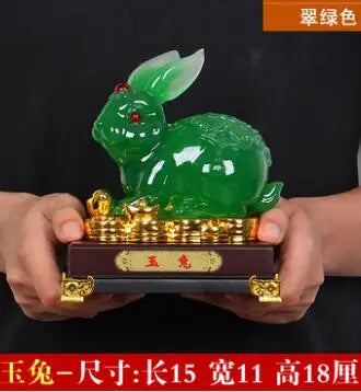 White Rabbit Feng shui rabbit statue for h Plutus Accumulate The Mythical Wild Animal  Jade Medallion AndThe mascot of good luck
