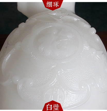 White Rabbit Feng shui rabbit statue for h Plutus Accumulate The Mythical Wild Animal  Jade Medallion AndThe mascot of good luck