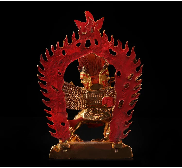 Wholesale Buddha #- GOOD HOME OFFICE House Protection Talisman- Buddhist gilding Hayagriva Buddha brass statue