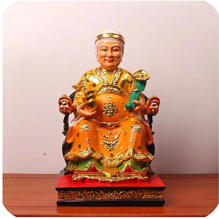 Wholesale Buddha God statue  38cm  2P Asia HOME SHOP Altar TU DI GONG PO God of wealth Recruit wealth Good luck Mammon statue
