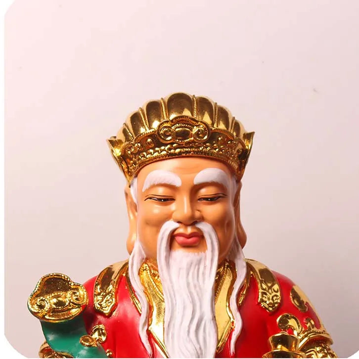 Wholesale Buddha God statue  38cm  2P Asia HOME SHOP Altar TU DI GONG PO God of wealth Recruit wealth Good luck Mammon statue