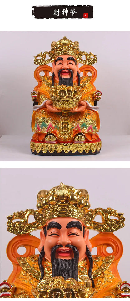 Wholesale Buddha God statue HOME SHOP Altar Bring money Good luck God of wealth Recruit wealth CAI SHEN YE Mammon buddha statue