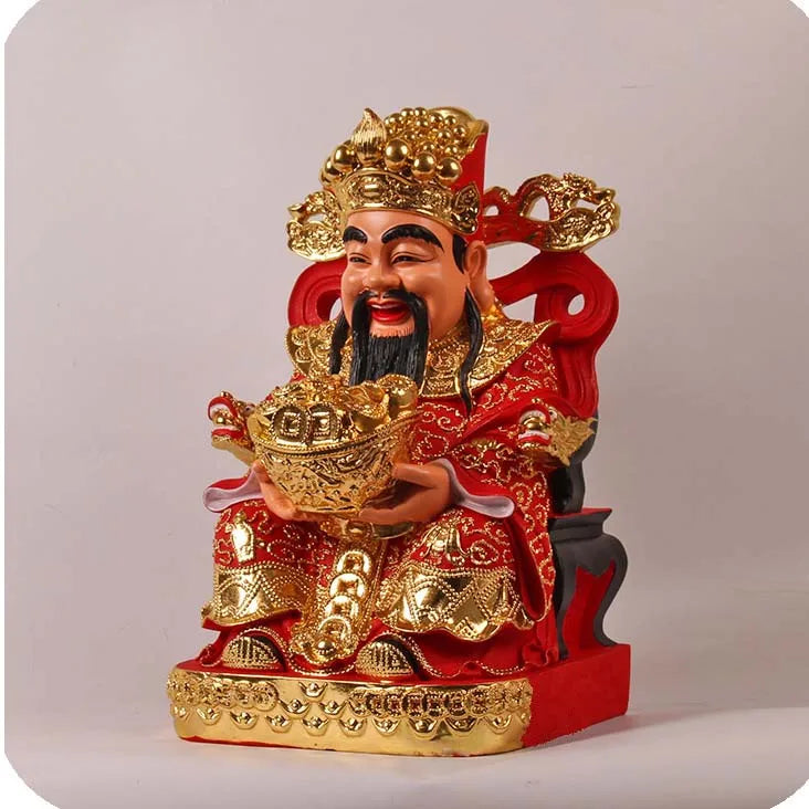 Wholesale Buddha God statue HOME SHOP Altar Bring money Good luck God of wealth Recruit wealth CAI SHEN Mammon buddha statue