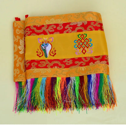 Wholesale Buddhism Tibet Nepal family Temple Altar Eight auspicious symbols Embroidery wall Door header banner curtain draperies