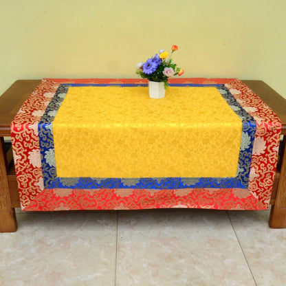 Wholesale Buddhism Tibet Nepal family home Temple Auspicious Embroidery Buddha statue Altar cover Table cloth mat customized