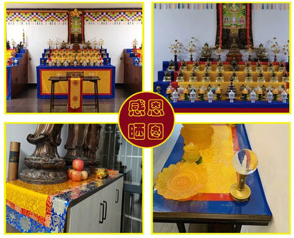 Wholesale Buddhism Tibet Nepal family home Temple Auspicious Embroidery Buddha statue Altar cover Table cloth mat customized