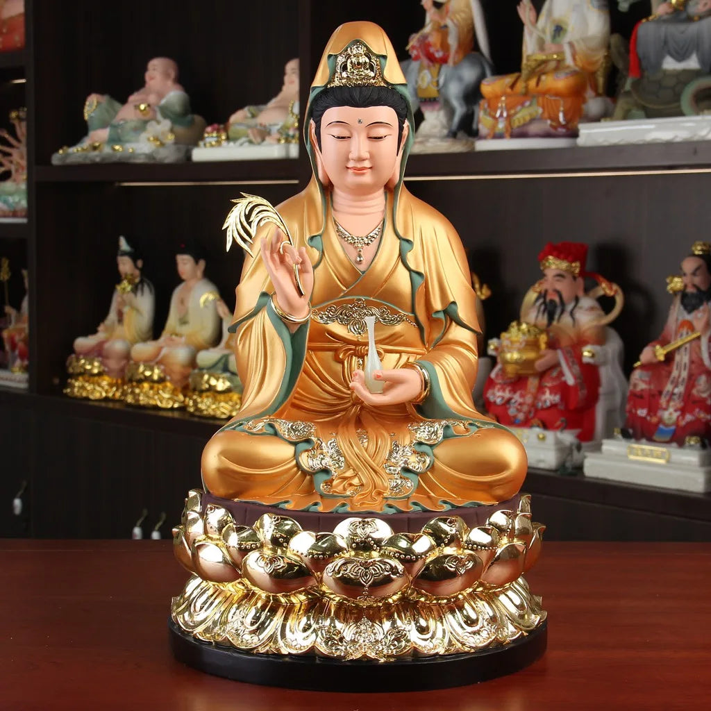 Wholesale Buddhism figure Guan yin Bodhisattva buddha Southeast Asia HOME SHOP protection Propitious Prosperity safety statue