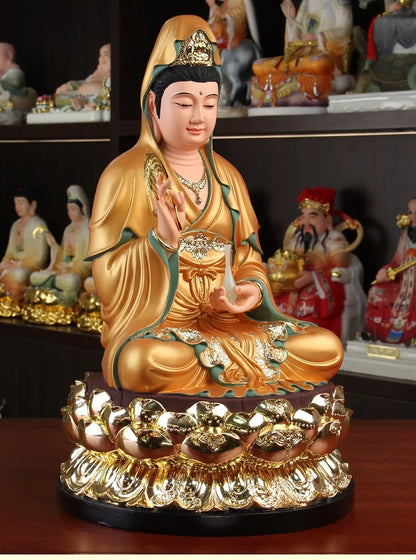 Wholesale Buddhism figure Guan yin Bodhisattva buddha Southeast Asia HOME SHOP protection Propitious Prosperity safety statue