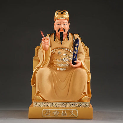 Wholesale Buddhism figure Southeast Asia Propitious Prosperity studies GOOD LUCK Wenchang DI JUN WEN QUXING God FENG SHUI statue