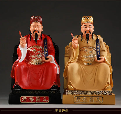 Wholesale Buddhism figure Southeast Asia Propitious Prosperity studies GOOD LUCK Wenchang DI JUN WEN QUXING God FENG SHUI statue
