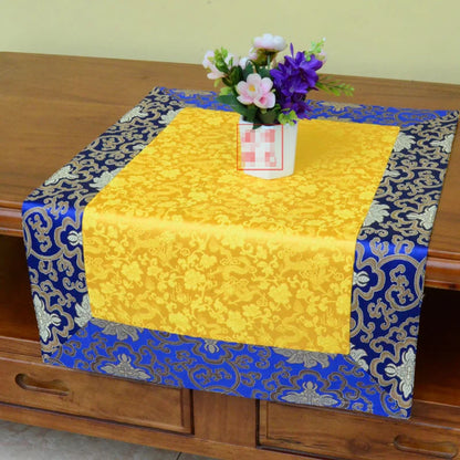 Wholesale Buddhism supply Tibet Nepal family home Temple Auspicious Embroidery Buddha statue Altar cover Table cloth mat 70CM