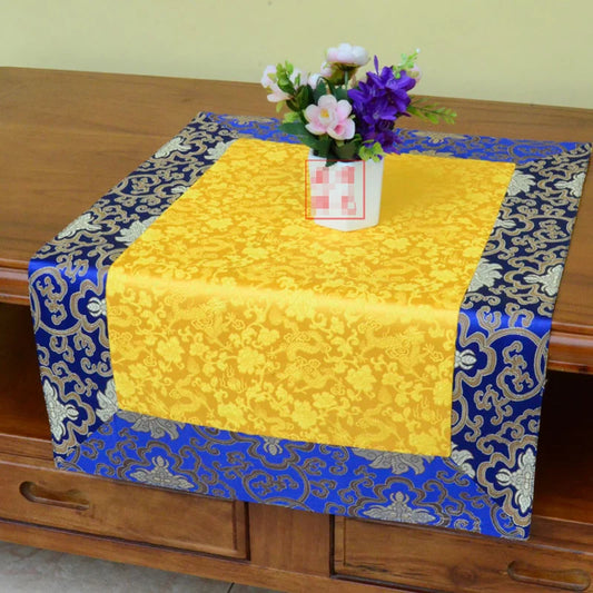 Wholesale Buddhism supply Tibet Nepal family home Temple Auspicious Embroidery Buddha statue Altar cover Table cloth mat 70CM