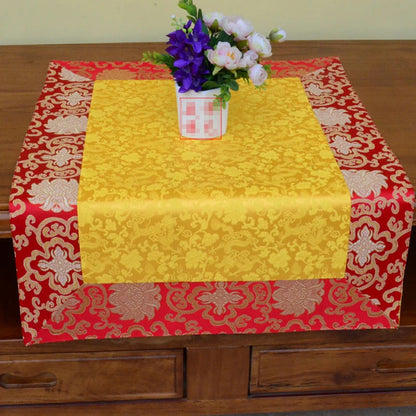 Wholesale Buddhism supply Tibet Nepal family home Temple Auspicious Embroidery Buddha statue Altar cover Table cloth mat 70CM