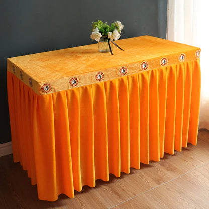 Wholesale Buddhist Taoism item # HOME family Buddhism Temple Auspicious golden velvet Buddha statue Altar cover Table cloth