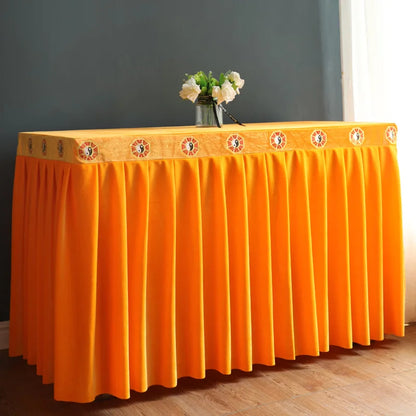 Wholesale Buddhist Taoism item # HOME family Buddhism Temple Auspicious golden velvet Buddha statue Altar cover Table cloth