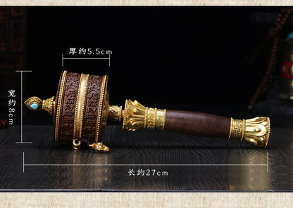 Wholesale Buddhist article # Greco-Buddhist Tibet Nepal Temple Buddhism recite chant scriptures prayer Rotating wheel-B26
