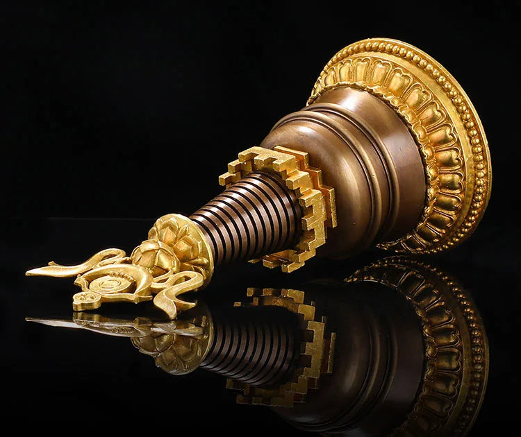 Wholesale Buddhist articles Tantric talisman Tibet Buddhism buddha GEDANGTA dagoba stupa tower BRASS gilding pagoda statue