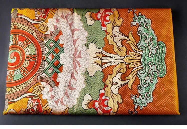 Wholesale Buddhist supplie # Asia Nepal Tibet Buddhism Eight auspicious symbol Embroidery wall Partition Tapestry Door curtain