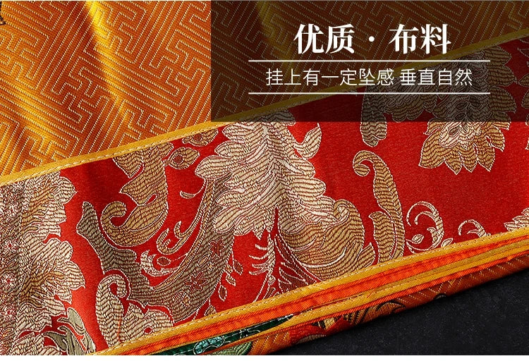 Wholesale Buddhist supplie # Asia Nepal Tibet Buddhism Eight auspicious symbol Embroidery wall Partition Tapestry Door curtain