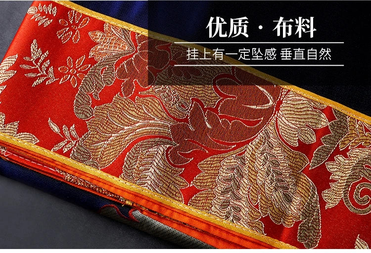 Wholesale Buddhist supplie Greco-Buddhist Tibet Buddhism Kalachakra Auspicious Embroidery Tapestry wall Door curtain talisman