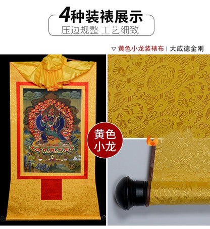 Wholesale Buddhist supplie HOME temple Efficacious protective Yamantaka DA WEI DE JINGANG buddha Altar Thang-ga Thangka painting