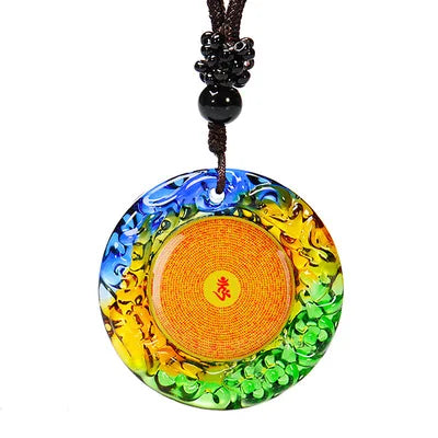 Wholesale Buddhist supplies 12P Greco-Buddhist Guan yin Guru Rinpoche buddha powerful Mantra crystal Pendant Amulet Talisman