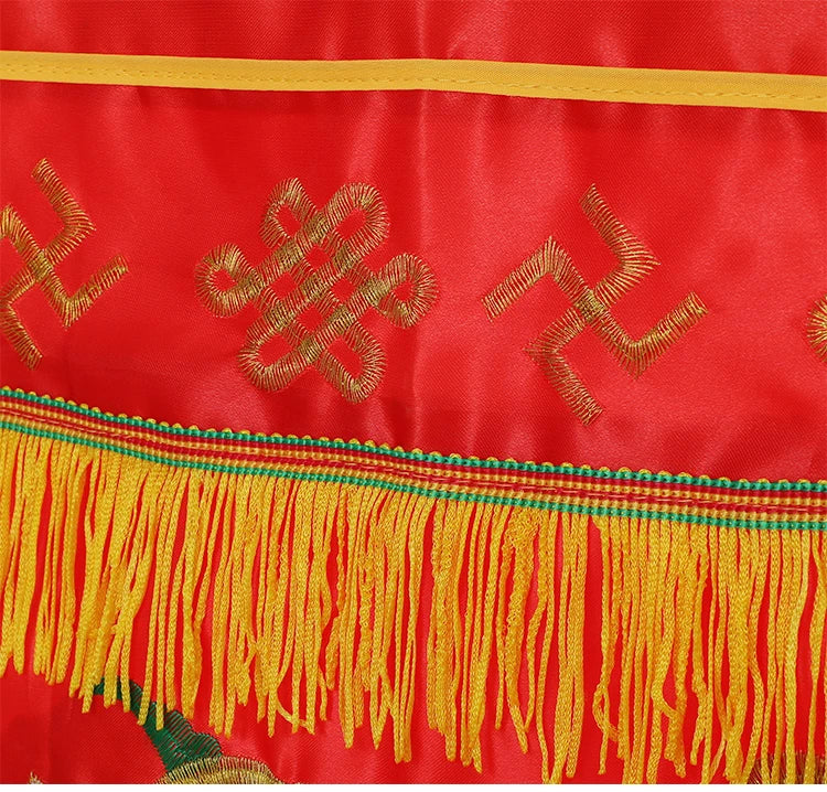 Wholesale Buddhist supplies 150cm Buddhism HOME Temple Worship Buddha Embroidery Altar table enclosure wall Hanging Curtain