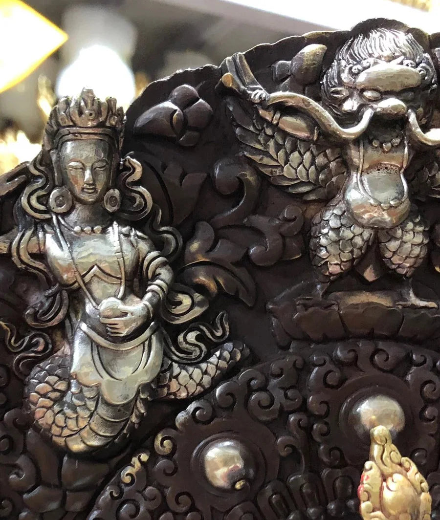 Wholesale Buddhist supplies 55CM large brass Buddha statue setting platform 30cm high grade gilding Shakyamuni Buddha statue