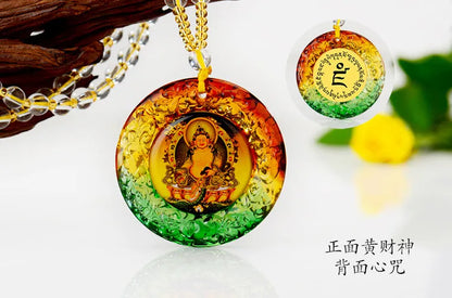 Wholesale Buddhist supplies 9PCS GOOD Buddha Guan yin Guru Rinpoche Jambhala all-powerful Mantra crystal Pendant Amulet Talisman