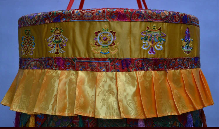 Wholesale Buddhist supplies Buddhism HOME BUDDHA Hall Temple Royal Deco auspicious Wall hang Baochuang Buddha TOP CAP BAOSAN