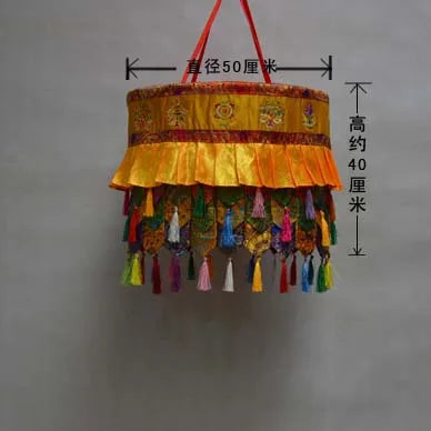 Wholesale Buddhist supplies Buddhism HOME BUDDHA Hall Temple Royal Deco auspicious Wall hang Baochuang Buddha TOP CAP BAOSAN