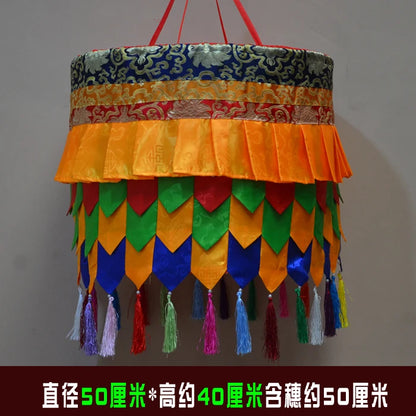 Wholesale Buddhist supplies Buddhism HOME Sutra Hall Temple Royal good Deco auspicious Wall hang Baochuang Buddha TOP CAP BAOSAN
