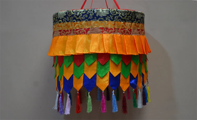 Wholesale Buddhist supplies Buddhism HOME Sutra Hall Temple Royal good Deco auspicious Wall hang Baochuang Buddha TOP CAP BAOSAN
