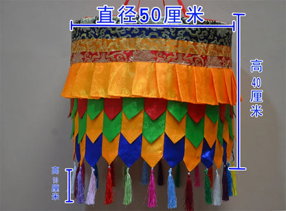 Wholesale Buddhist supplies Buddhism HOME Sutra Hall Temple Royal good Deco auspicious Wall hang Baochuang Buddha TOP CAP BAOSAN
