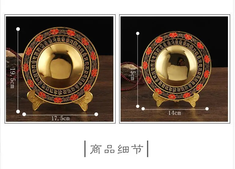 Wholesale Buddhist supplies HOME Exorcise evil spirits efficacious Protection Gold plating ritual worship ZHUN TI JING mirror