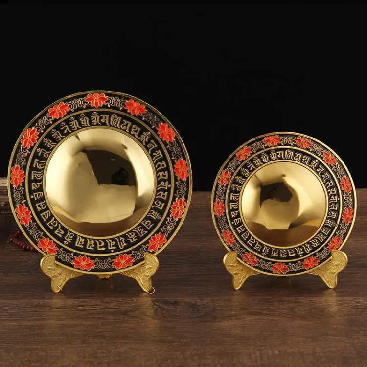 Wholesale Buddhist supplies HOME Exorcise evil spirits efficacious Protection Gold plating ritual worship ZHUN TI JING mirror