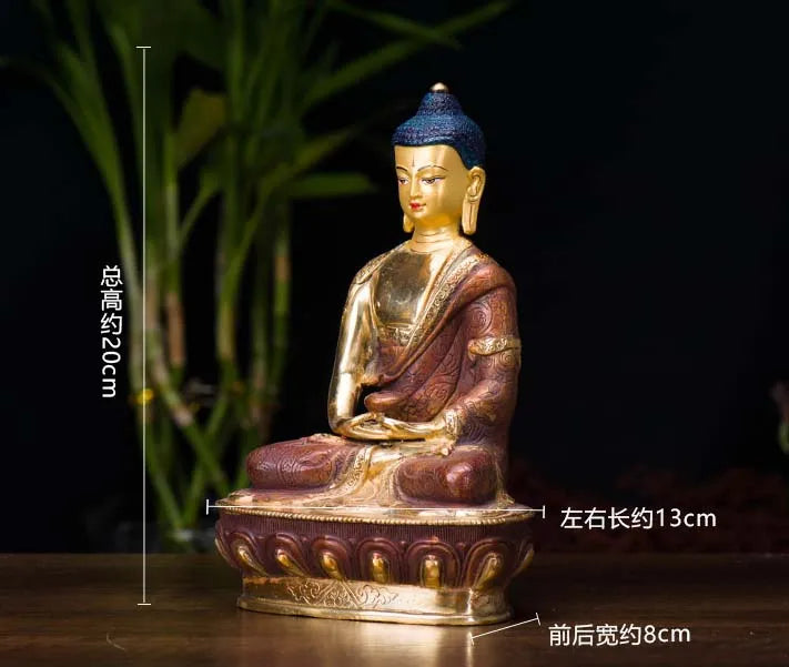 Wholesale Buddhist supplies  HOME Family efficacious Protection gilding Amitabha Amitayus buddha Buddhist Mantra Tantra statue