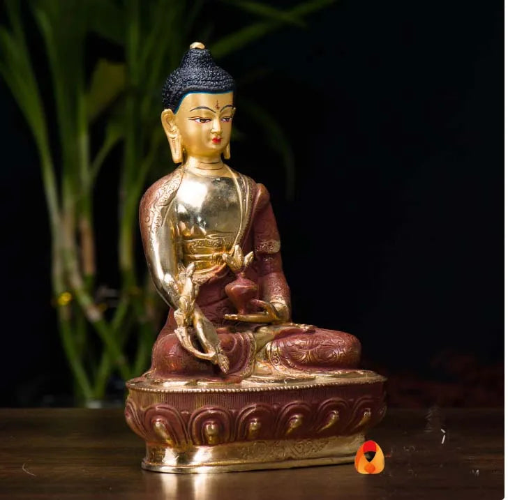 Wholesale Buddhist supplies  HOME Family efficacious Protection gilding the Medicine Pharmacist Buddha Buddhist Mantra statue