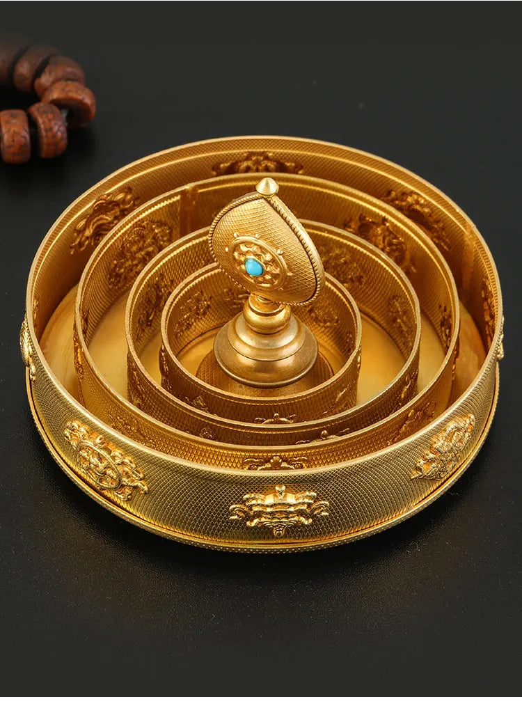 Wholesale Buddhist supplies Temple  family hall worshipping Eight Auspicious Symbols of Buddhism Manja Mandala gilding statue