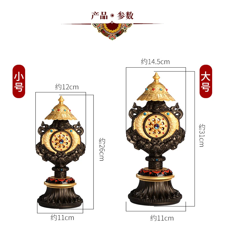 Wholesale Buddhist supplies efficacious Protection Gold plating Eight auspicious Tantra Buddhist ritual worship implement